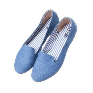 Brand New Abound Chambray Kiley Fab Blue Flat Shoes Women's Size 7.5M
